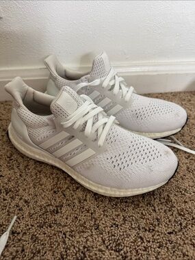 adidas All-White Primeknit Ultra Boost Sneakers